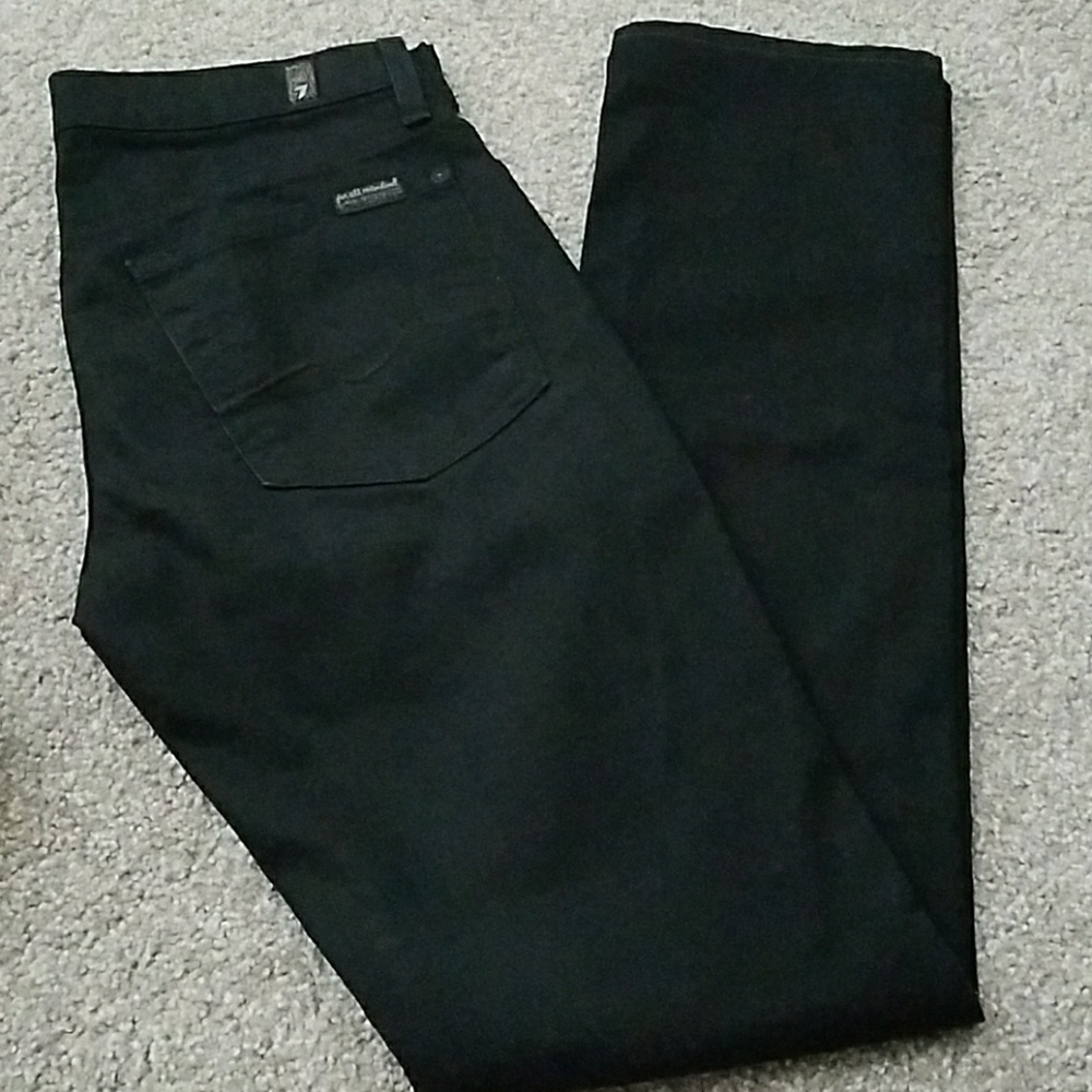 Like Brand New Rare Soft Black Denim 7 Jeans